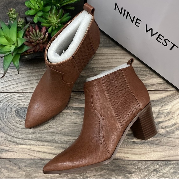 Nine West Shoes - NIB Nine West Cowboy Natural Ankle Western Bootie